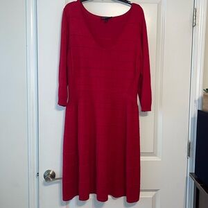 EUC - Lane Bryant Red A-Line Sweater Dress - Size 18/20